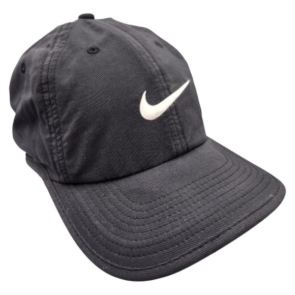Nike Other - Nike Hat Cap Strap Back Black Dri-FIT Heritage86 Swoosh Mens Athletic Golf